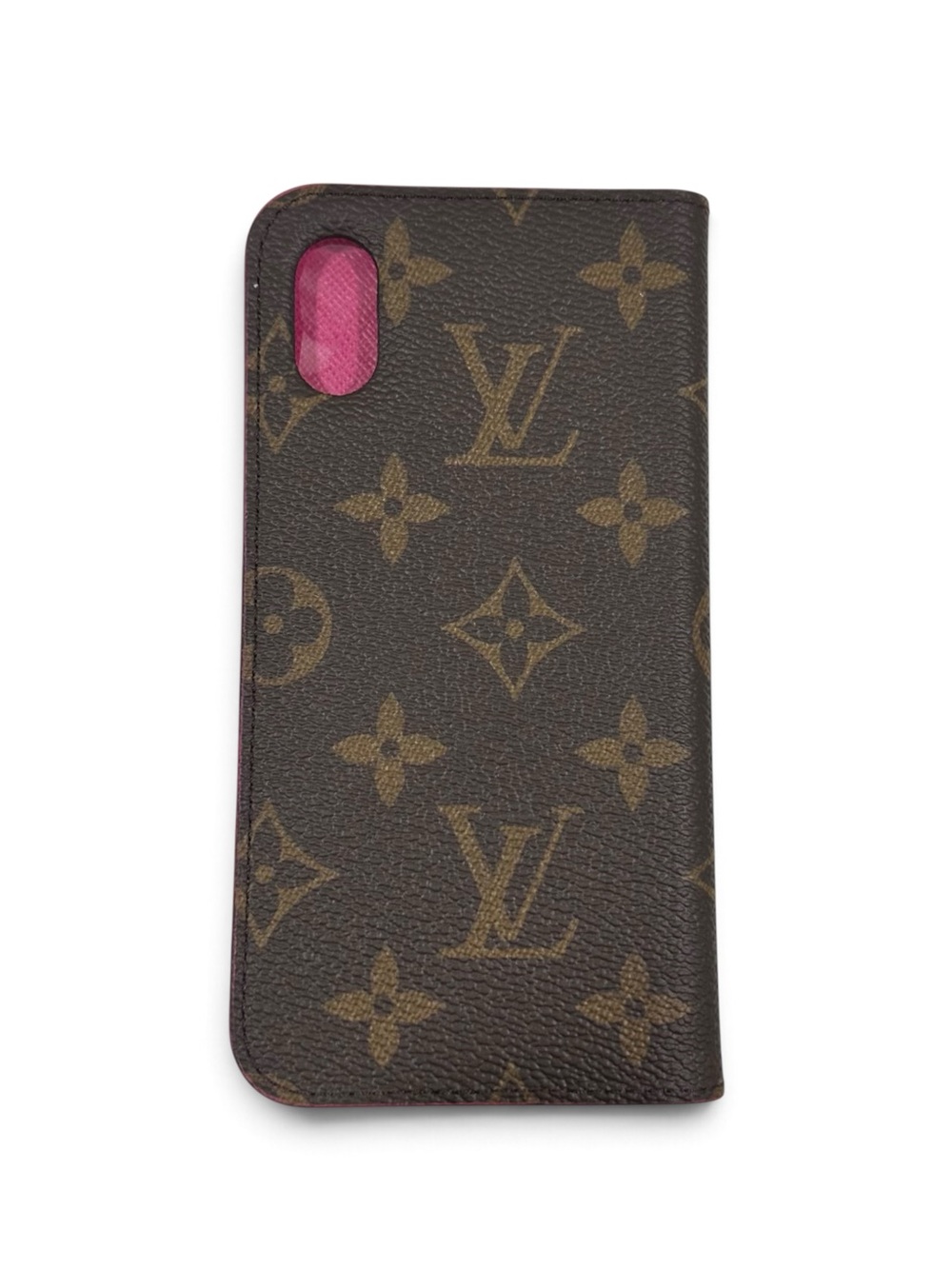 Louis Vuitton Pink & Monogram iPhone X/XS Folio Case Card Holder NEW